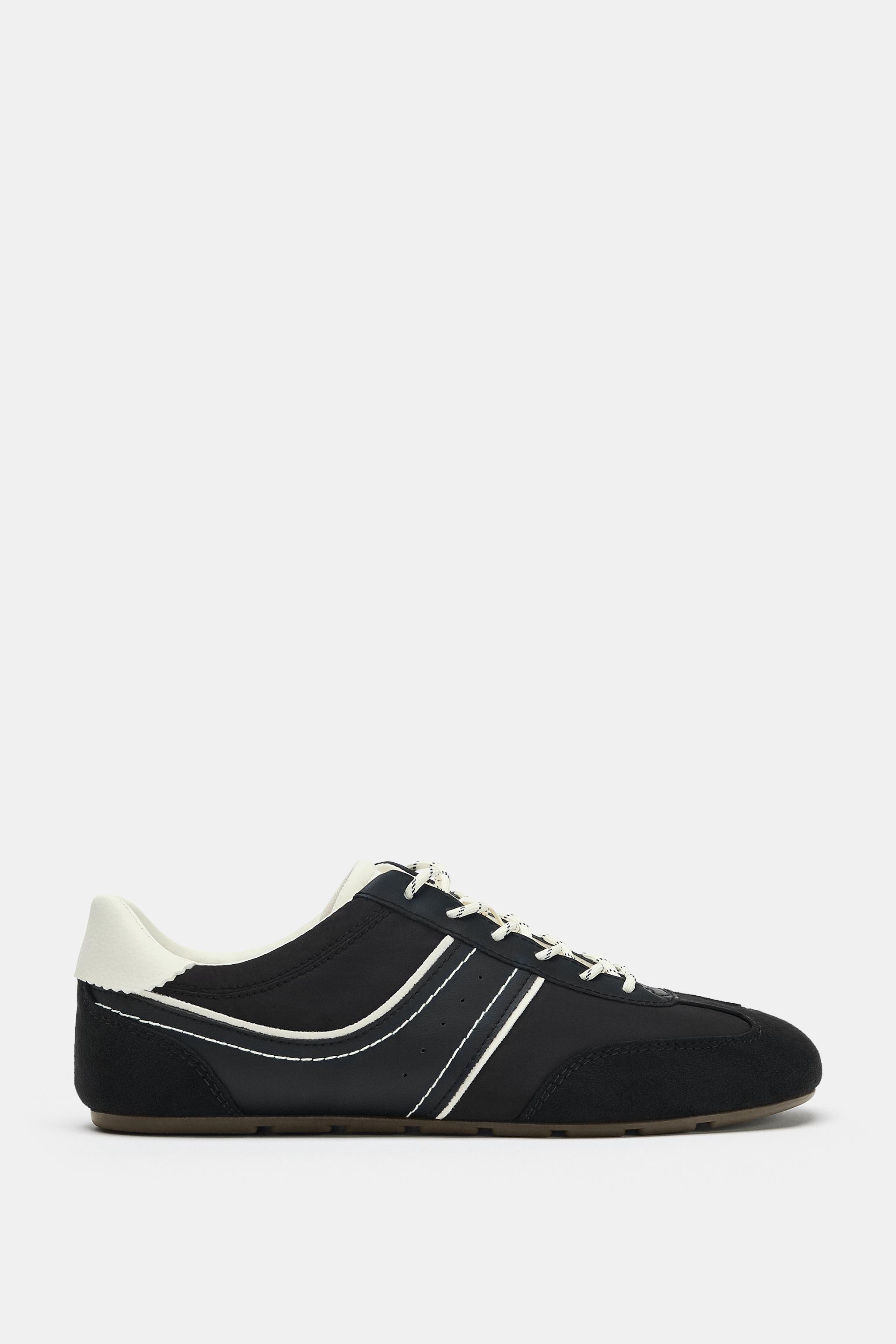 CONTRAST HEEL COUNTER SNEAKERS
